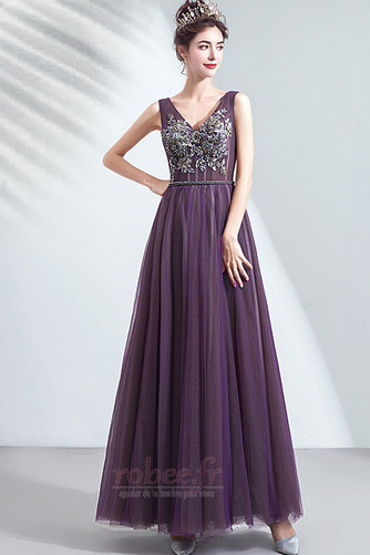 Robe de soirée net aligne Naturel taille Simple Longueur au sol - Page 1