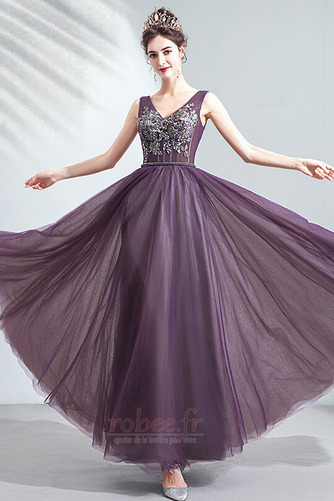 Robe de soirée net aligne Naturel taille Simple Longueur au sol - Page 3