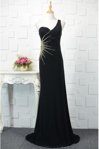 Robe de bal Sexy semi-couverte Train de petit Une épaule A-ligne - Page 1