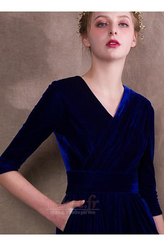 Robe de soirée fin 3/4 Manche Elégant Poches Un Costume Naturel taille - Page 6