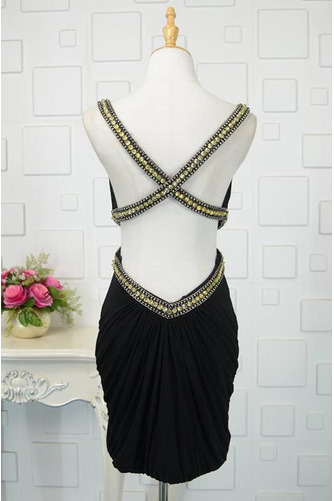 Robe de bal Dos nu Serré Drapé Été Longueur de genou Sans Manches - Page 4