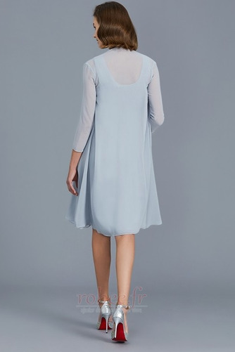 Robe mères Manche Longue Avec la veste Fête Mousseline Drapé - Page 2