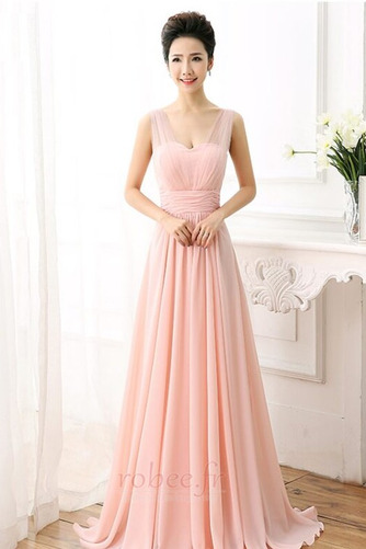 Robe de demoiselle d'honneur Simple Fermeture à glissière Larges Bretelles - Page 2