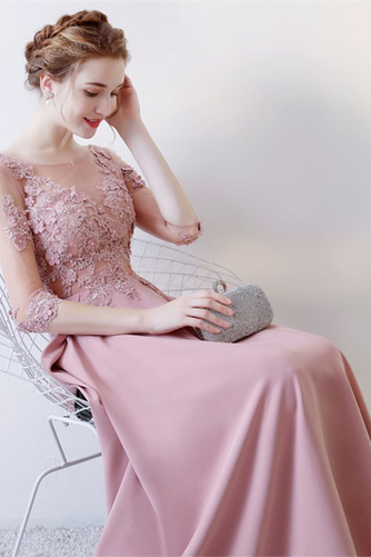 Robe de soirée Sablier Laçage 3/4 Manche Naturel taille Manche Aérienne - Page 5