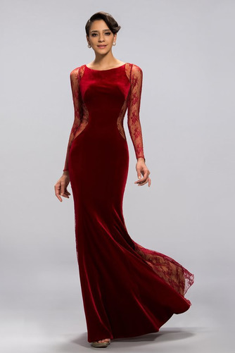 Robe de soirée Traîne Courte Formelle Fermeture à glissière Dentelle - Page 1