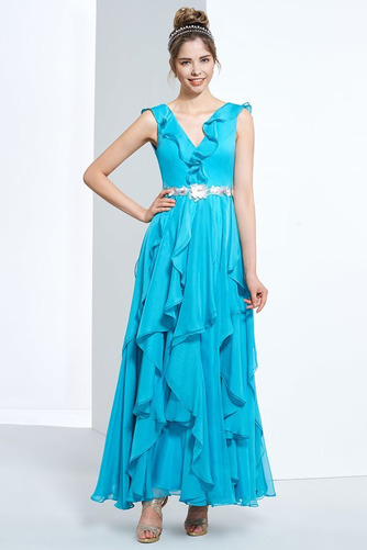 Robe de bal Longueur Cheville Printemps Fleurs Elégant Mousseline - Page 1