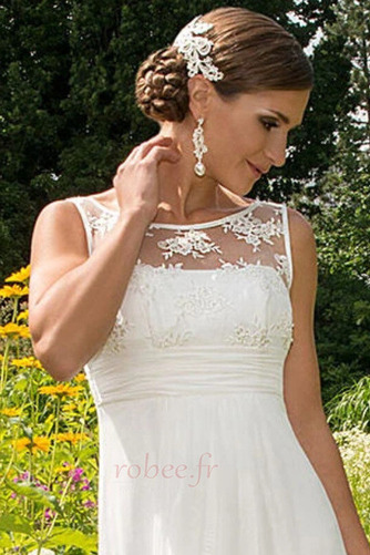 Robe de mariage Sans Manches Mousseline Maternité Fermeture à glissière - Page 2