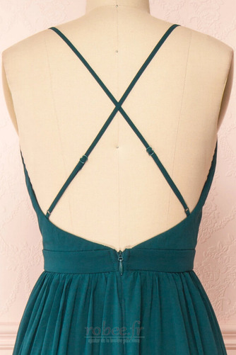 Robe de soirée Mousseline aligne Col en V Sans Manches Simple - Page 7