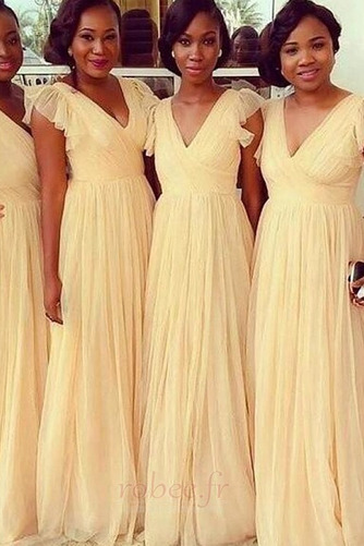 Robe de demoiselle d'honneur Fermeture à glissière Elégant aligne - Page 1