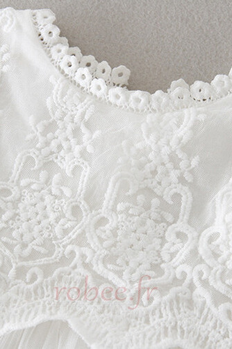 Robe de fille de fleur Dentelle Chapeau Médium Col de chemise t - Page 3