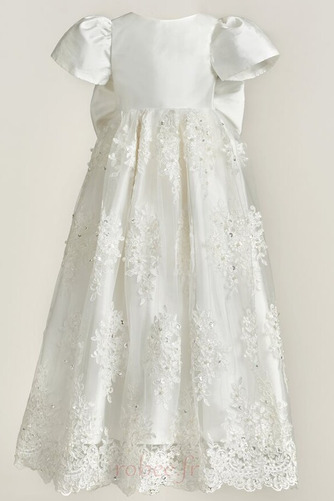 Robe de fille de fleur A-ligne Chapeau Naturel taille Manche Courte - Page 4