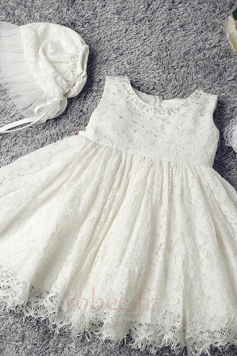 Robe de fille de fleur Dentelle Dentelle Vacances A-ligne Sans Manches - Page 3