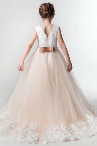 Robe de fille de fleur Train de petit Sans Manches aligne Médium - Page 2