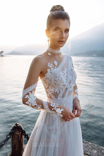 Robe de mariée gossamer Gaze Col de chemise t Ivoire Chic A-ligne - Page 4