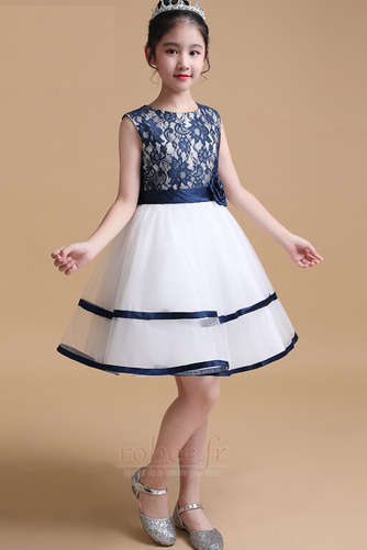 Robe de fille de fleur Orné de Rosette Dentelle Sans Manches - Page 3