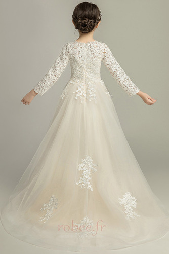 Robe de fille de fleur Cérémonie Appliquer Formelle Dentelle - Page 2