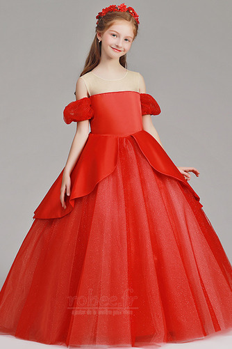 Robe de fille de fleur Tulle A-ligne Rosée épaule Trou De Serrure - Page 4