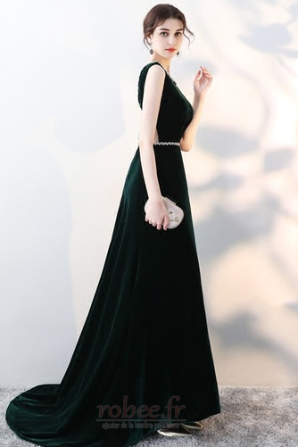 Robe de bal Automne Festin Petites Tailles Velours Longueur de plancher - Page 3