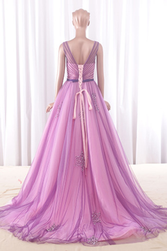Robe de bal Formelle Sans Manches Laçage aligne Norme Naturel taille - Page 3
