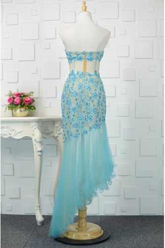 Robe de bal Sexy Taille chute Été Asymétrique Perler Ballon Bleu - Page 4