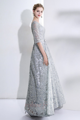 Robe de soirée Scintillait Longueur Cheville Laçage Été A-ligne - Page 3