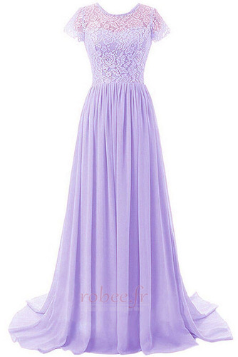 Robe de soirée Naturel taille Vente Dentelle A-ligne Sauge Manche Courte - Page 16