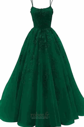 Robe de bal A-ligne Longueur au sol Dentelle Sans Manches Cérémonial - Page 8