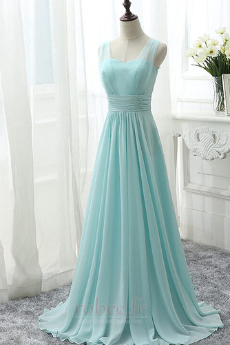 Robe de demoiselle d'honneur Simple Fermeture à glissière Larges Bretelles - Page 3