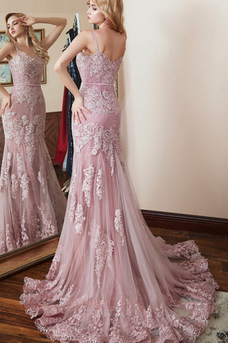 Robe de soirée Sans Manches Larges Bretelles Couvert de Dentelle - Page 2