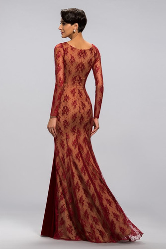 Robe de soirée Traîne Courte Formelle Fermeture à glissière Dentelle - Page 5