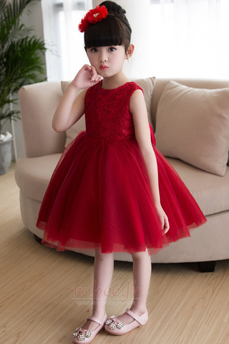 Robe de fille de fleur Milieu A-ligne Longueur de genou Sans Manches - Page 1