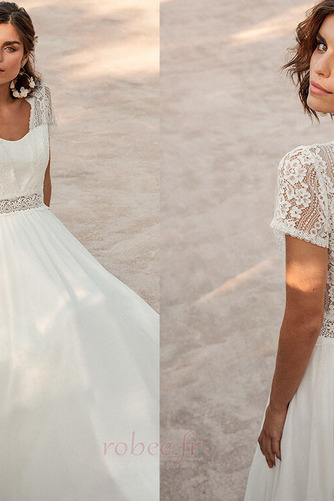 Robe de mariée Vente Mousseline noble Printemps A-ligne Décolleté Dans le Dos - Page 5