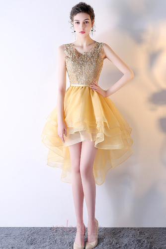 Robe de bal Décalcomanie Manquant Asymétrique Couvert de Dentelle - Page 1