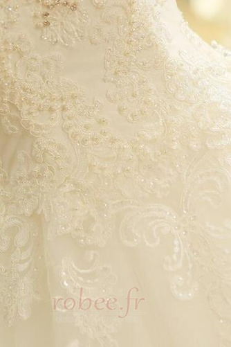 Robe de mariée Princesse Formelle Décalcomanie Laçage Tulle Col U Profond - Page 5
