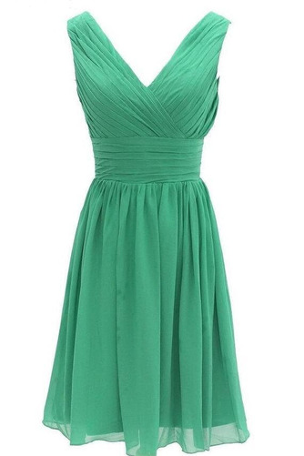 Robe de demoiselle d'honneur A-ligne rider Sommaire Col en V - Page 1