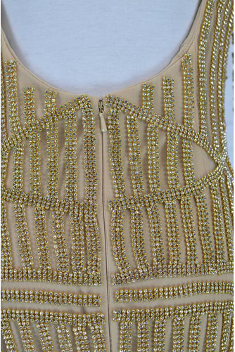 Robe de bal Norme Jaune Longueur de plancher Près du corps Manche Longue - Page 5