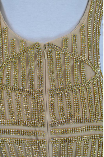 Robe de bal Norme Jaune Longueur de plancher Près du corps Manche Longue - Page 5