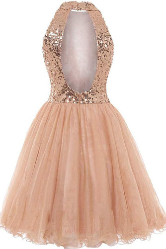 Robe de cocktail Tulle Triangle Inversé Naturel taille Dos nu - Page 2
