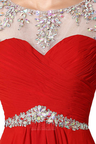 Robe de soirée À la masse Chiffon Naturel taille Été Perle semi-couverte - Page 4