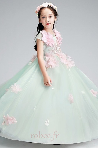 Robe de fille de fleur Tulle a ligne Naturel taille Formelle - Page 5