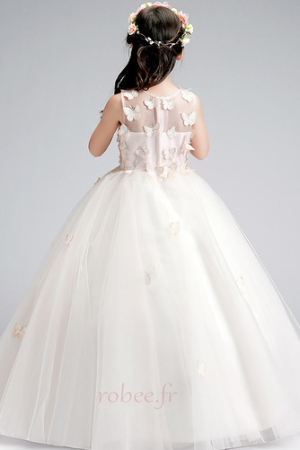Robe de fille de fleur Formelle Naturel taille A-ligne Tulle - Page 2