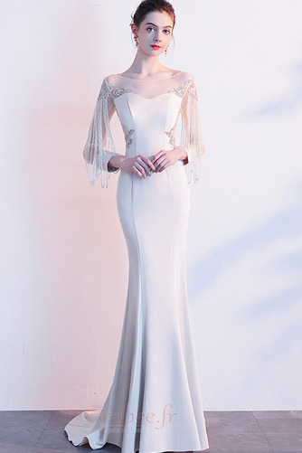 Robe de soirée Elégant Manche Aérienne élancé Col Bateau Drapé - Page 1