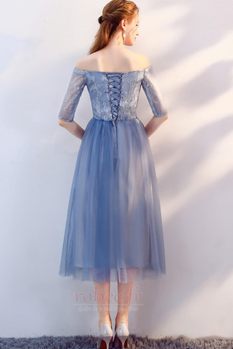 Robe de demoiselle d'honneur Tulle Naturel taille Longueur Mollet - Page 2