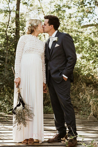 Robe de mariée Taille haute Elégant Longueur de plancher Couvert de Dentelle - Page 2