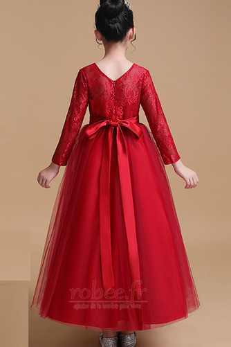 Robe de fille de fleur Orné de Nœud à Boucle Été Manquant Dentelle - Page 2