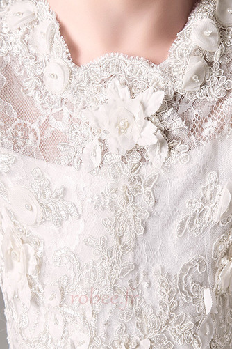 Robe de fille de fleur gossamer Naturel taille A-ligne Orné de Rosette - Page 5