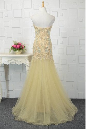 Robe de bal Dos nu Fourreau Avec Bijoux Longueur au sol Tulle - Page 3