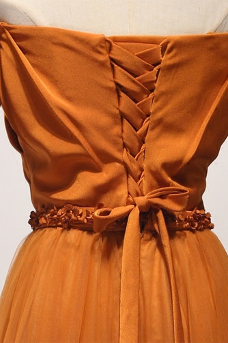 Robe de demoiselle d'honneur À la masse Manche de T-shirt Tulle - Page 4