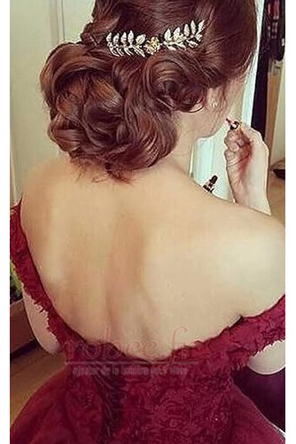 Robe de cocktail Longueur de genou Laçage Naturel taille Manche Courte - Page 4