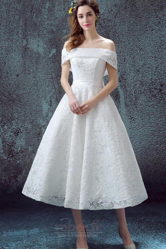 Robe de mariage Rosée épaule Mancheron Longueur Mollet Dos nu - Page 1